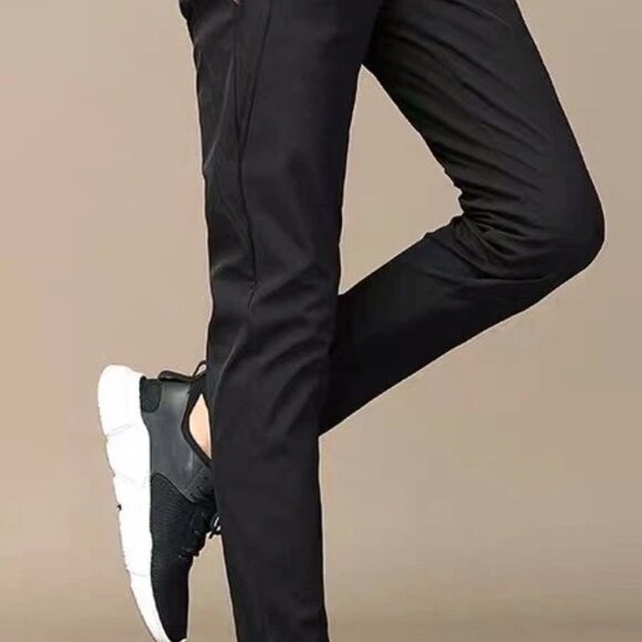 Men Casual Lightweight Comfort Pants Quick Dry Stretch Sweatpants Zipper Pockets - Picture 5 of 6